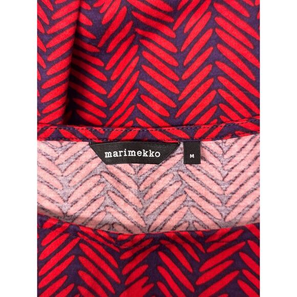 Marimekko Top Medium Womens Relaxed Jersey Knit Patterned Print Short Sleeve - Picture 7 of 8